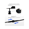 Miniatyrbillede 4 af 5: 30 m/s Polycarbon Vindhastighedsretningssensor Vejrstation Udendørs 3 Kop Anemometer Sensor Udgang-Yvan
