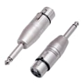 Miniatyrbilde 4 av 5: 5 stk. Ubalansert XLR Hunn til 1/4 Tommers Mono Hannplugg Kabeladapter 6,35 mm Hann til XLR Hunn for Miksere, Mikrofoner