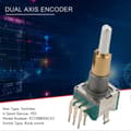 Miniatyrbillede 3 af 5: EC11EBB24C03 Dobbeltakse Encoder med Kontakt 30 Positioneringsnummer 15 Håndtag 25mm