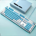 Miniatyrbilde 5 av 5: Mekanisk Tastatur med Hengende Tasthetter, Ergonomisk Kontrastfarge, Lysende Bakgrunnsbelysning, Datatilbehør