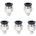 Miniatyrbillede 1 af 5: 5 stk. lige pneumatiske push-to-quick-connect fittings, 12 mm rør OD x 1/8\" hangevindingskonnektor pneumatiske fittings