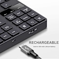 Miniatyrbilde 5 av 5: Numerisk tastatur, 35 taster, bærbar USB trådløs numerisk tastatur, oppladbart, ultra-stille eksternt numerisk tastatur for MacBook/MacBook Pro/Air og Windows La