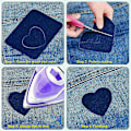 Miniatyrbillede 4 af 5: 20 stk. Jean Patch Denim