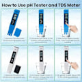 Miniatyrbillede 5 af 5: Digital PH og TDS Meter Combo, TDS EC Temperaturmåler, PPM Vandkvalitetstest Kit til Drikkevand W