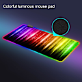 Miniatyrbillede 3 af 5: Farverig RGB Lyseffekt Gummi Computer Spil LED Mussemåtte til Kontor
