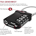 Miniatyrbillede 2 af 4: TSA Låse 2 Stykker. TSA Bagagelås 4 Cifre. Kombinationslås Kuffert. Kabel