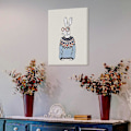 Miniatyrbilde 2 av 5: Wekity Animal Gentleman Veggkunst Lerretstrykk Poster, Enkel Mote Akvarell Kunsttegning Dekor for Hjem Stue Soverom Kontor og Barnerom