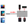 Pikkukuva 4 / 5: Type-C 4-portinen USB3.0-keskitin, nopea jakokaapeli, jatkojohto, sovitin