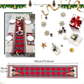 Miniatyrbillede 5 af 5: Juledug med træ- og hjorteformet design til julebordet, julemiddagsborddekoration (Træ og hjort)