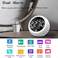 Miniatyrbild 2 av 3: Väckarklockradio med dubbla alarm, FM digital sängklocka med snooze-funktion, LED-display 4 Bri