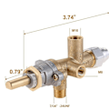 Miniatyrbild 5 av 5: Gasol Patio Värmare Kontrollventil Termoelement Sensor Dump Switch Knob Propangas Lpg Eldgrop Kontroll Säkerhet Pilot Port set