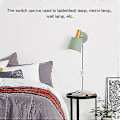 Miniatyrbillede 2 af 5: Lampe Kontakt Gennemføringskontakt Rocker Ac 250v 10a Inline Onoff Bord Skrivebordslampe Ledningskabel Kontakt Med Led Indikatorlys Enpolet Enkeltkast (wh