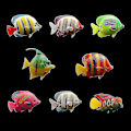 Miniatyrbilde 4 av 5: Kunstig fisk i plast for akvariumdekor - 10 stk (tilfeldig fargemønster) kunstig fisk i plast for akvariumdekor - 10 stk (tilfeldig farge