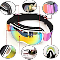 Miniatyrbillede 4 af 5: Ski Goggles til Børn - Hjelmkompatible - til Børn og Unge - OTG Design Skridsikker Rem UV400 Beskyttelse, (Orange Ramme)
