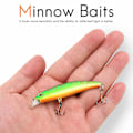 Miniatyrbillede 2 af 5: 10 stk. Lase Lure Intern Farve Minnow Flydende Fiske Lures Crankbait 6cm