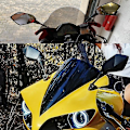 Miniatyrbild 2 av 5: Qx för Yamaha Yzf R1 R6 R25 R125 R3 R1s R1m Fz6r Speglar Motorcykel Scooter Backspeglar Kolfiber Look