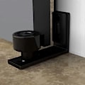 Miniatyrbillede 2 af 5: Justerbar guide til skydedør, bundrulle, vægmonteret hardware, sort