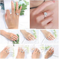 Miniatyrbillede 5 af 5: Anti Angst Ring til Kvinder Piger Fidget Ringe Spinner Cubic Zirconia Justerbar Roterbar Inspirations Meditations Ring Lindre Angst Stress Bekymring H