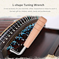 Miniatyrbilde 5 av 5: 20 stk Stemmeskruer og 20 stk Nitter, med L-formet Stemmenøkkel, for Lyre Harpe Liten Harpe Musikkstreng