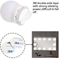 Miniatyrbillede 2 af 5: LED Makeup Lys Kit - Hvid Dæmpbar 10 Lys6417242306847