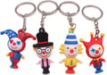 4 st Docknyckelring Clown Figur Leksak Nyckelring
