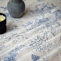Miniatyrbilde 5 av 5: Rustikk Klassisk Fransk Landsbytrykk Linservietter Duk Gårdshus Borddekor 90*90cm Rektangulær/rektangulær Blå Duk For Kjøkken Spisestue beste gif