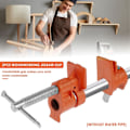 Miniatyrbild 3 av 5: 2 st 1/2 tum rörklämmor Metall 1/2 tum Svart rörklämma Set Snickeri Verktyg Justerbar träklämma för snickare