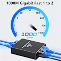 Pikkukuva 3 / 5: 1000Mbps 1-3 Gigabit Ethernet -sovitin RJ45 Jakaja Lan-liitin Internet-jakaja LAN-jakaja