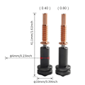 Miniatyrbillede 4 af 5: Opgraderede High Flow 0.4mm Dyser Hærdet Stål/Kobber/Titanium /TC4 Materiale til Hotends 3D Printer Dele