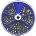 Miniatyrbillede 1 af 5: Fiskeri Open Bite Blylod Split Shot Vægte Sæt Fiskekroge Runde Lodder Hjælpefiskegrej Tilbehør