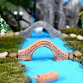 Miniatyrbillede 5 af 5: Kreativ Akvariedekoration Simulationsbro DIY Håndlavet Harpiks Ornament Fisketank Have Stil Mikro Landskab (1 stk)