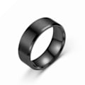 Miniatyrbilde 1 av 3: Tungsten Bryllupsring for Menn - Matt Svart Løfte Ring for Ham - Tilpasset Skråkant Ring for Menn