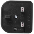 Miniatyrbilde 4 av 5: Euro 2-polet til 3-polet konverteringspluggadapter Svart