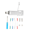 Miniatyrbilde 1 av 5: Platespiller Headshell Aluminiumlegering Headshell Patronholder for Platespillere Sølv