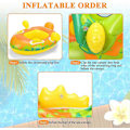 Miniatyrbillede 5 af 5: Baby Pool Float med Solskærm - Oppustelig Svømmering Spædbarn Baby Floatie Spring Float Pool Fit Sikkerhedssæde Børns Vandlegetøj (Grøn-frø)
