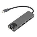 Pikkukuva 1 / 5: 4K USB C -keskitin Gigabit Ethernet Rj45 Lan 5 in 1 USB Type C -keskitinadapteri kannettavalle tietokoneelle USBC-laturi PD