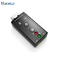 Pikkukuva 1 / 5: Nworld Kannettava 3,5 mm Äänikortti Ulkoinen Usb 2.0 7.1 Kanavainen 3D Audio Mini Adapteri Kuuloke Mikrofoni Liitäntä PC Usb Äänikortille