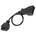 Miniatyrbillede 1 af 5: 12-bens til 16-bens OBD2 Diagnostisk Konverter Adapterkabel Linjeforbindelse til GM