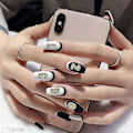 Miniatyrbild 4 av 5: Nummer Nagel Charmnummer Charm Legering Nagel Strass Nagel Stenar för Kvinnor Nagel DIY Konst