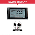 Miniatyrbillede 3 af 5: 24V 36V 48V 500W 750W Tre-Mode 9 Rør Børsteløs 26A Controller Gasspjæld Bremse Kit med LED SW900