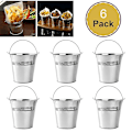 Miniatyrbillede 4 af 5: Ounona 6 stk. 10,5x7,2x10,5 cm Mini Blyk Spand Metal Icing French Fries Tin Spande