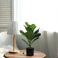 Miniatyrbilde 5 av 5: 2 stk Kunstige Fikenbladfigentrær 19,6 tommer Kunstige Planter Ficus Grøntområder for Bryllup Hage Utenfor