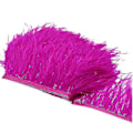 Miniatyrbilde 2 av 4: 1 Meter Strutsefjærkant 8-10cm Fjær Ribbon Selvedge For DIY Brudekjole - 2023