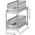 Miniatyrbilde 2 av 5: Utsvingbar Kurvorganisator | Baderom Skyvekurv | Dobbel Organisering |