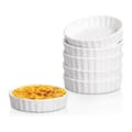Miniatyrbild 1 av 5: 140 ml Crème brûlée-formar, runda räfflade quiche-formar, pajform, ugnssäkra formar för bakning, sufflé, formar 6-pack