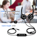 Pikkukuva 2 / 5: 300D Puhelin Headset - Häviötön Melunvaimennus, Hengittävä, USB, Binauralinen Mikrofoni, Pitkä Kaapeli, Puhelunkeskuskuksen Kuulokkeet Kuorma-autonkuljettajille ja Toimistoille