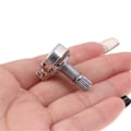 Miniatyrbild 2 av 5: A500K Potentiometer Spline Liten Pot Elgitarr Bas Effektförstärkare Ton Volym 18mm