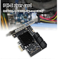 Miniatyrbild 3 av 5: PCI-E till 6-Port SATA3.0 Utbyggnadskort 6Gbps Desktop Adapter för Solid State & Mekaniska Hårddiskar