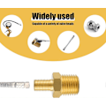 Miniatyrbilde 5 av 5: Luftfylleradapter, Messing Luftslangeadapter 1/4\" NPT (M) til Standardventil (M)