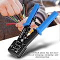Pikkukuva 1 / 2: 6p/8p Verkkokaapelin puristustyökalu, Rj45-puristustyökalu johtojen puristustyökalusarja, modulaarinen Telecom 3-in-1 Rj45-puristustyökalu verkkokaapelipihdit räikkäpuristin Fo